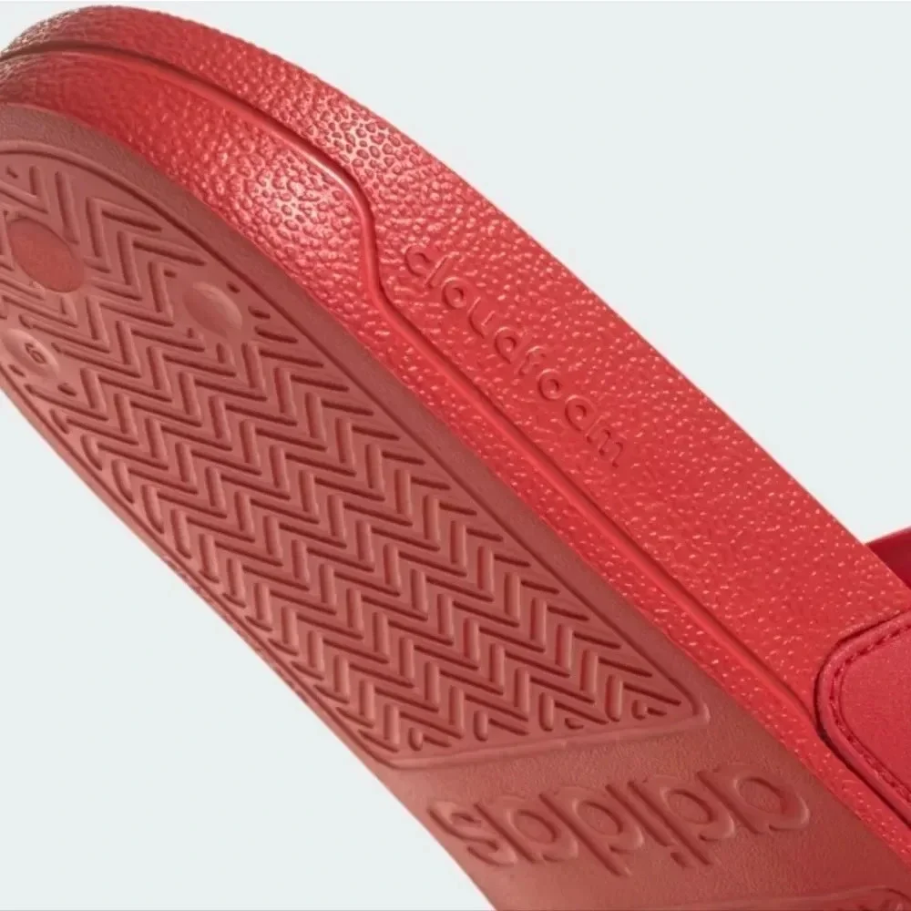 Adidas Men's Red ADILETTE SHOWER SLIDES Slip on Sandals size 12